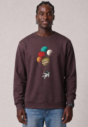 watapparel, BALLOON SPACEMAN UNISEX - Sweatshirt - red brown