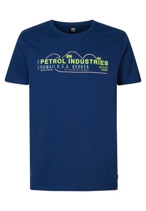 KURZARM - Print T-shirt - blau