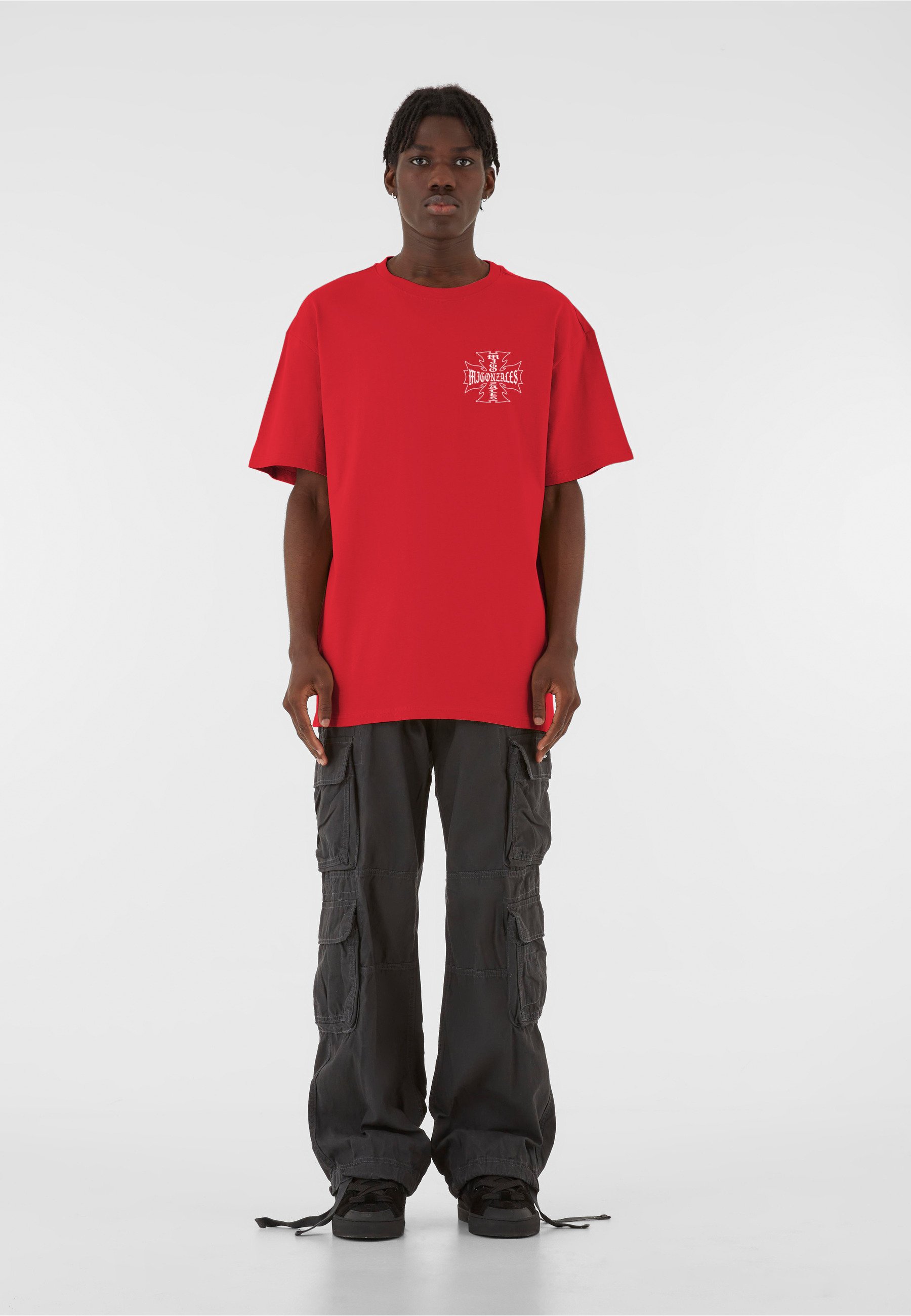MJ Gonzales HEAVY - IRON CROSS - Print T-shirt - cityred/red