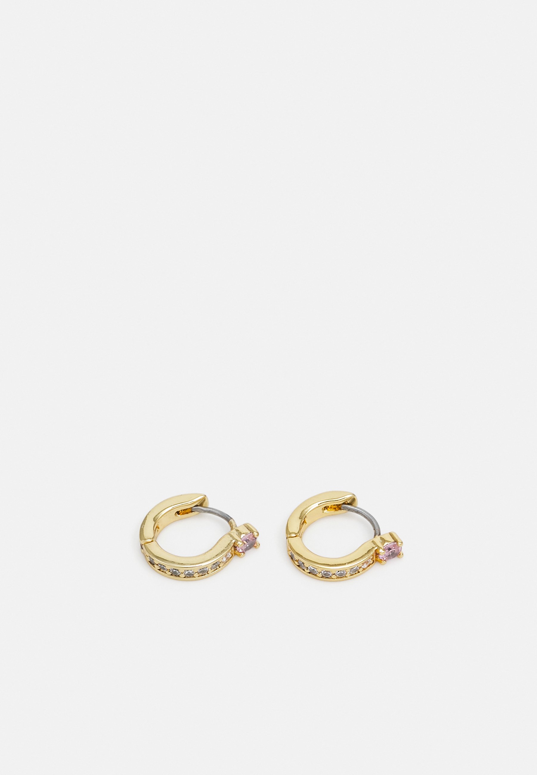 YAZILIND Hohl-Hoop Ohrringe Vergoldet | Mit Zirkonia-Steinchen | 18K Vergoldet | Größe 1,5 Cm | Für Frauen