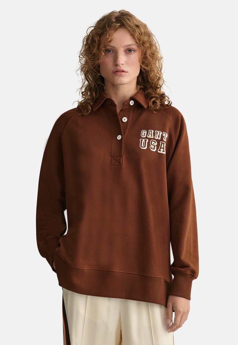 GANT USA RUGGER Sweater mahogany brown/bruin Zalando.be