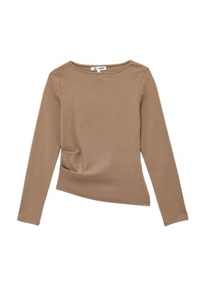 Langærmet T-shirt - brown