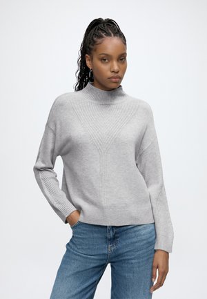 ONLY ONLPRINCESS HIGHNECK - Πουλόβερ - light grey melange