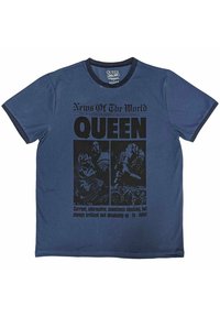 Paradiso Clothing QUEEN RINGER NEWS OF THE WORLD RINGER - Print T-shirt - blue