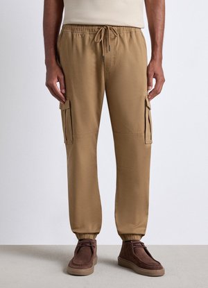 Calliope, PANTALONE LUNGO TINTA UNITA - Pantaloni cargo - tabacco