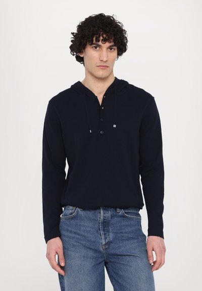 Ron Dorff LIGHT HODDIE SWEATER - Džemperis - navy