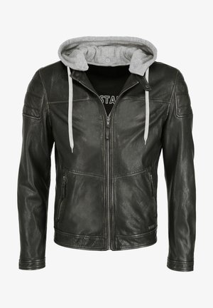 Mustang MIT KAPUZE - Læderjakker - black