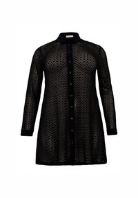 YOEK DETAIL - Button-down blouse - blue