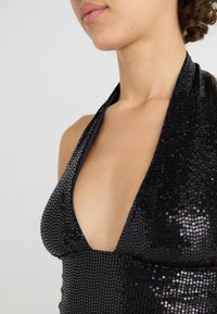 Weekday ALINE SEQUIN HALTERNECK  - Débardeur - black