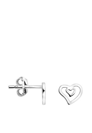 STECKER DOUBLED HEART - Øreringe - silver coloured