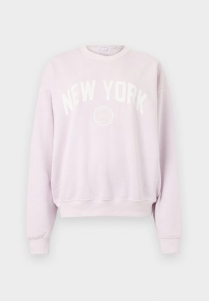 Good American BRUSHED GRAPHIC CREW NEW YORK - Φούτερ - candy pink