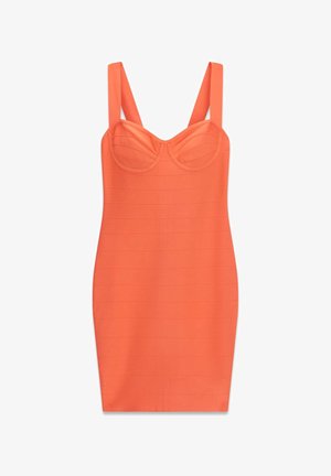 MARCIANO BY GUESS, MARCIANO BANDAGE-MIDI KLEID - Etuikleid - korallenrot