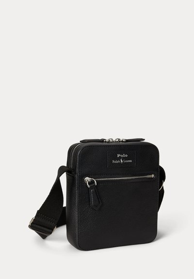 Polo Ralph Lauren PEBBLED LEATHER CROSSBODY BAG - Skuldertasker - black