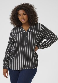 Kaffe Curve SIDA - Palaidinė - black oyster chalk stripe