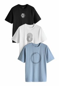 Next REGULAR FIT - Apdrukāts T-krekls - blue white black