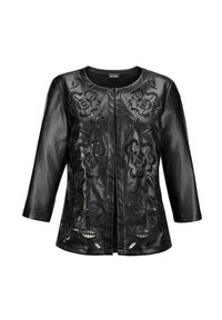 Imitatieleren jas - black