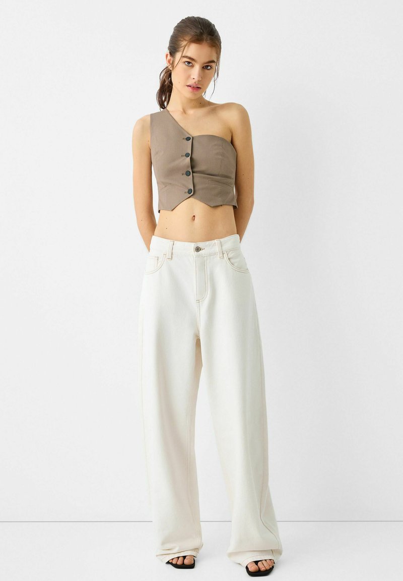 Bershka Bodywarmer zandkleur Bershka Bodywarmer zandkleur