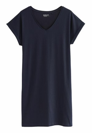 V-NECK CAPPED SLEEVE  - Trikotaažkleit - navy