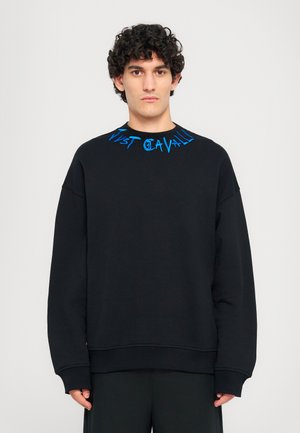 Just Cavalli LOOSE LOGO EMBROIDERY NECKLACE - Sweatshirt - black