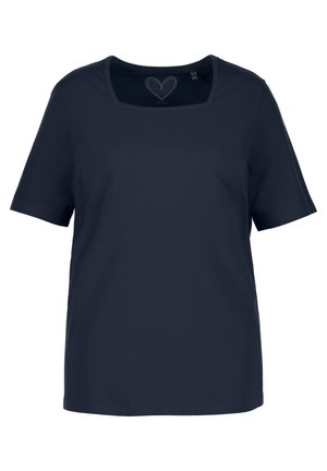 Námořnické tričko s krátkým rukávem a čtvercovým výstřihem, vyrobené z měkké bavlny, s logem srdce na krku. Jednoduchý, nezdobený design.