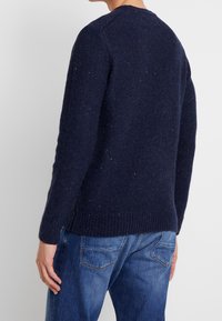 Pier One Stickad tröja - mottled dark blue