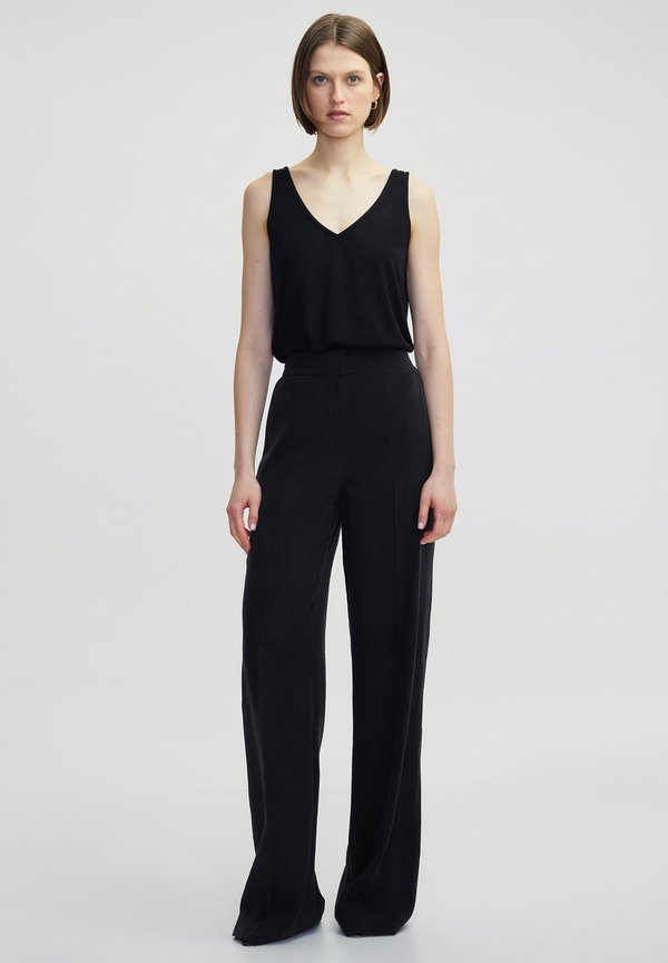 PLEATED SEAM WIDE LEG  - Stoffhose