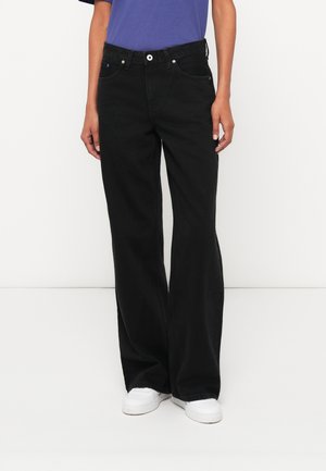 Sirgete säärtega teksad - minimal washed black
