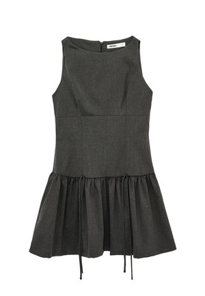 Koton, RUFFLED MINI DRESS  - Freizeitkleid - anthracite