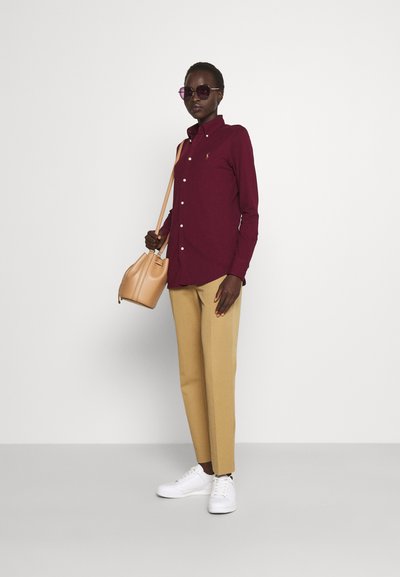 Polo Ralph Lauren HEIDI LONG SLEEVE - Blusa com botões - monarch red