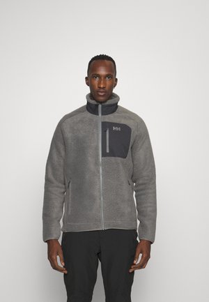 PANORAMA PILE BLOCK  - Fleece jacket - concrete