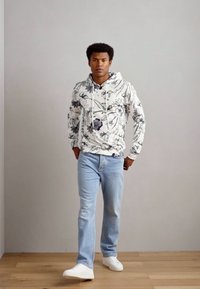 Antony Morato HOODIE REGULAR FIT WITH EMBROIDERED LOGO - Mikina - cream