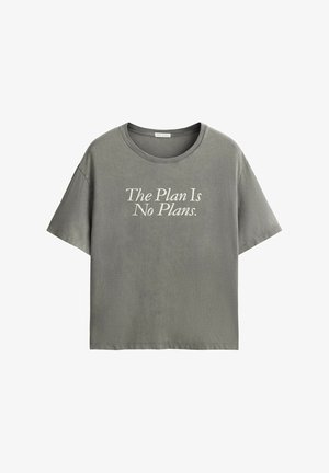 OYSHO, T-shirt imprimé - charcoal