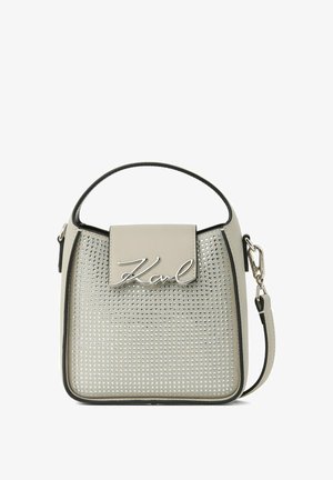 KARL LAGERFELD, KARL LAGERFELD CROSSBODY SIGNATURE SMALL RHINESTONE HOBO - Sac à main - silver-coloured metal