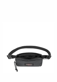 Černá nylonová ledvinka s uzavíráním na zip, nastavitelným pásem a nášivkou loga Eastpak na přední straně. Kompaktní obdélníkový design.