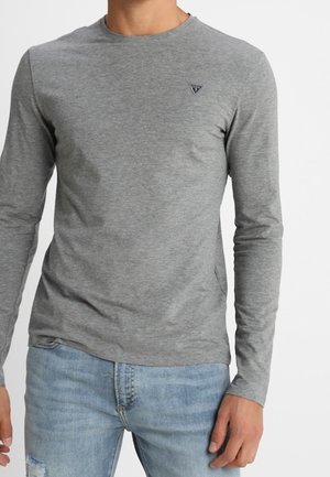 Top s dlouhým rukávem - mottled dark grey