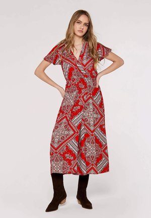 PRINT  - Maxi šaty - red