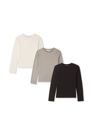 PACK 3 - Maglietta a manica lunga - grigio medio melange