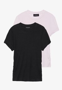 2 PACK - Lihtne T-särk - black/light lilac