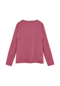 Långärmad t-shirt i dammig rosa, tillverkad av mjuk bomull, med rund halsringning och en avslappnad passform. Minimal sömdetalj vid nederkant.