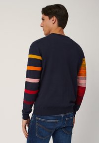 Harmont & Blaine GIROCOLLO CON RIGHE ORIZZONTAL - Maglione - blu scuro