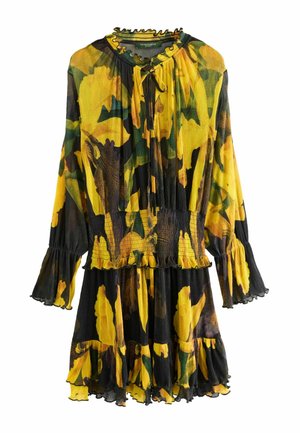 KEW COLLECTION FLORAL TALL - REGULAR FIT - Freizeitkleid - yellow black floral