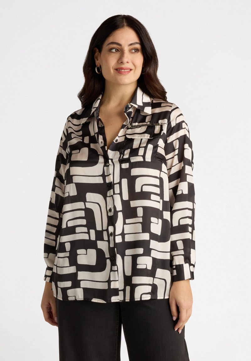 Chemise Wester Horse Show Sarcelle Et Noire Zippée Avec Bling - Occasion