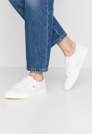 Lauren Ralph Lauren JANSON II CANVAS SNEAKER - Trainers - optic white