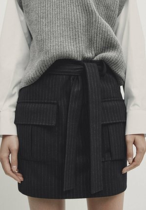 Minijupe - blue-black denim