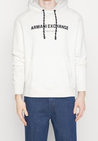 Armani Exchange Felpa con cappuccio - off-white