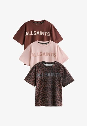 smALLSAINTS, BLOCK LOGO T-SHIRTS 3 PACK - T-Shirt print - leopard