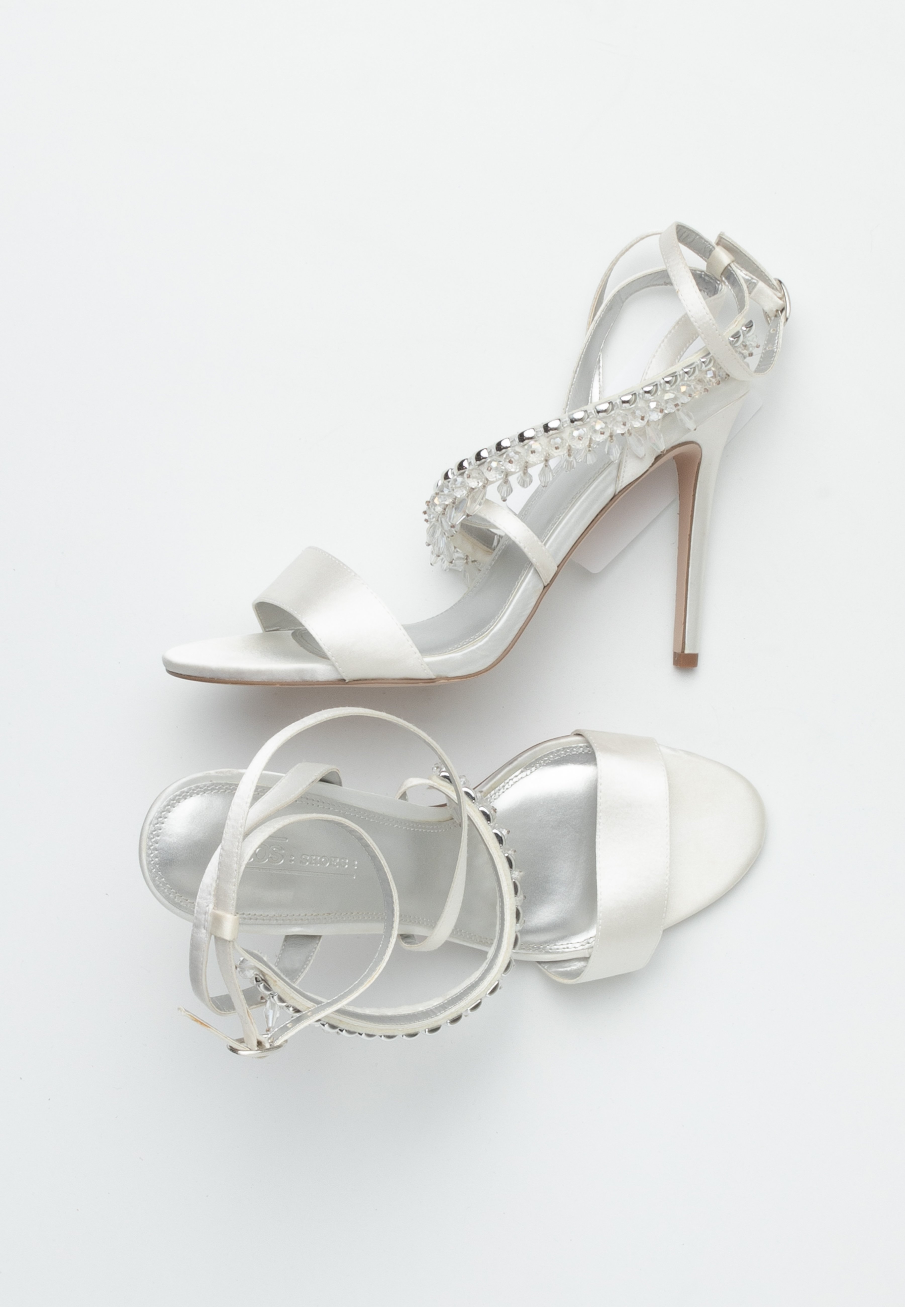 ASOS Sandalen met hoge hak - silver/zilverkleurig - (Pre-owned) - Zalando.nl