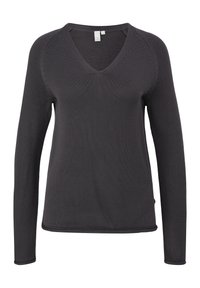QS MIT V-AUSSCHNITT - Jumper - dunkelgrau
