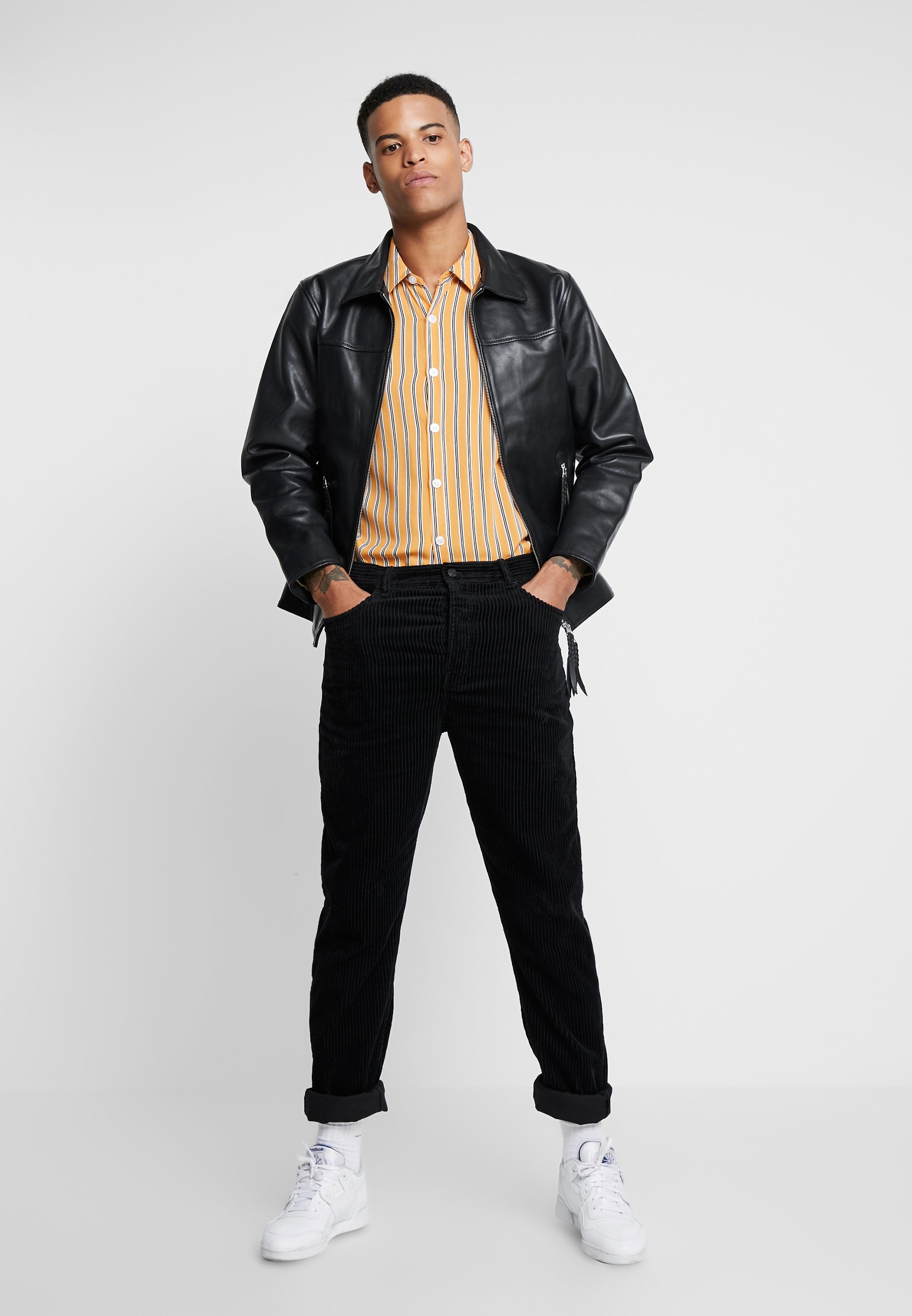 JIM JACKET Leren jas black JIM JACKET Leren jas black