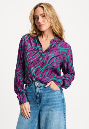 POM Amsterdam, BLOUSE - MILA ANIMAL PURPLE - Overhemdblouse - multi colour